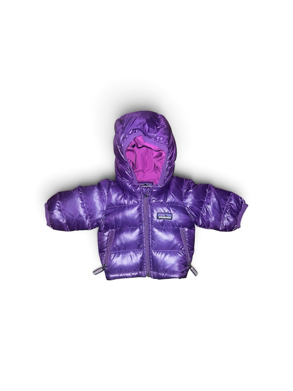 Patagonia Kids Hooded Puffer Jacket in Purple